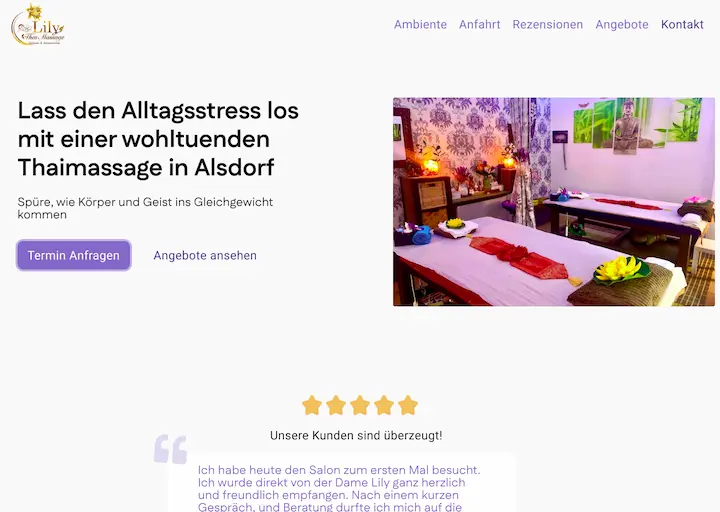 lilythaimassage-alsdorf.de page preview